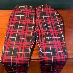 Zara tartan slacks, ankle length size M